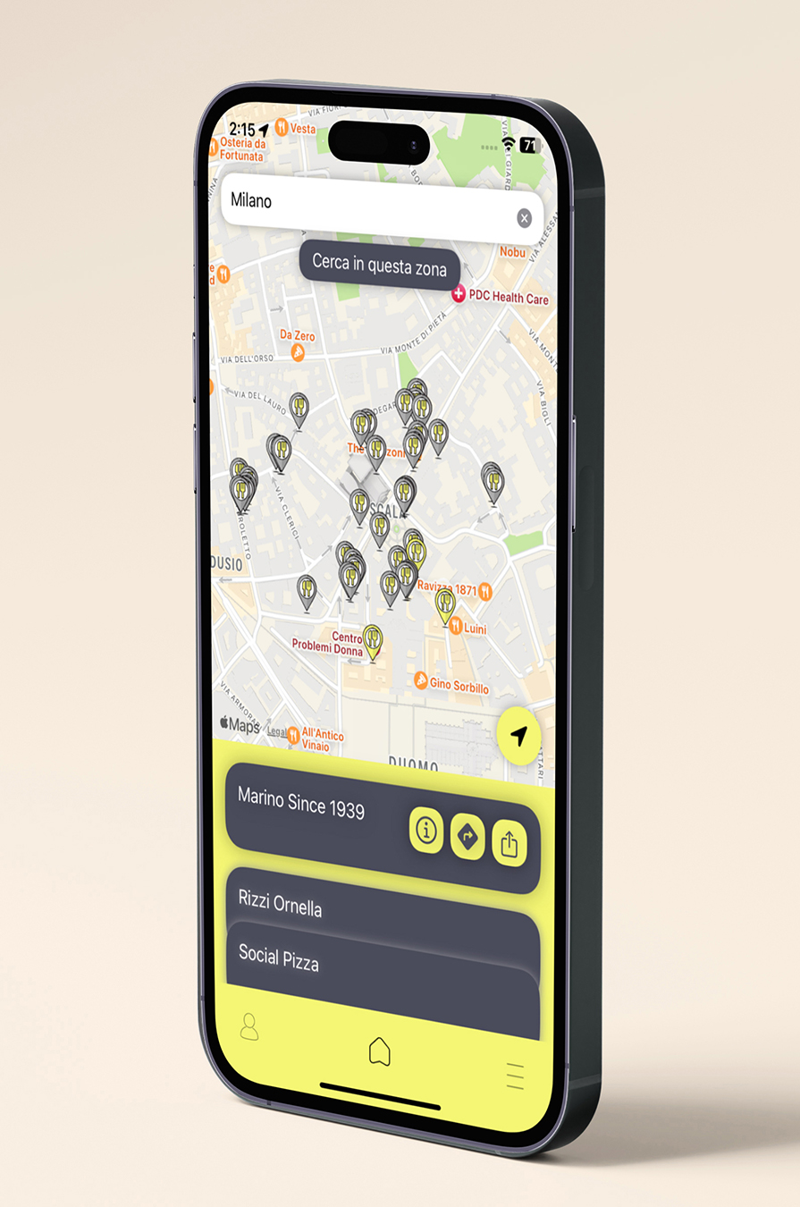 App Fideat per scoprire ristoranti - Screenshot iPhone